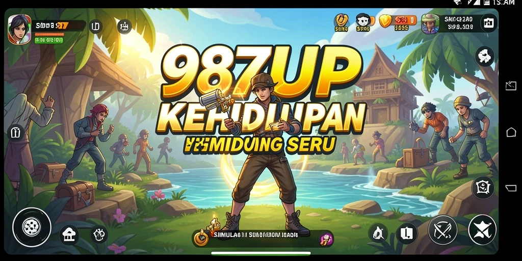 Tangkapan layar utama 987UP menampilkan gameplay simulasi yang menarik dan interaktif.
