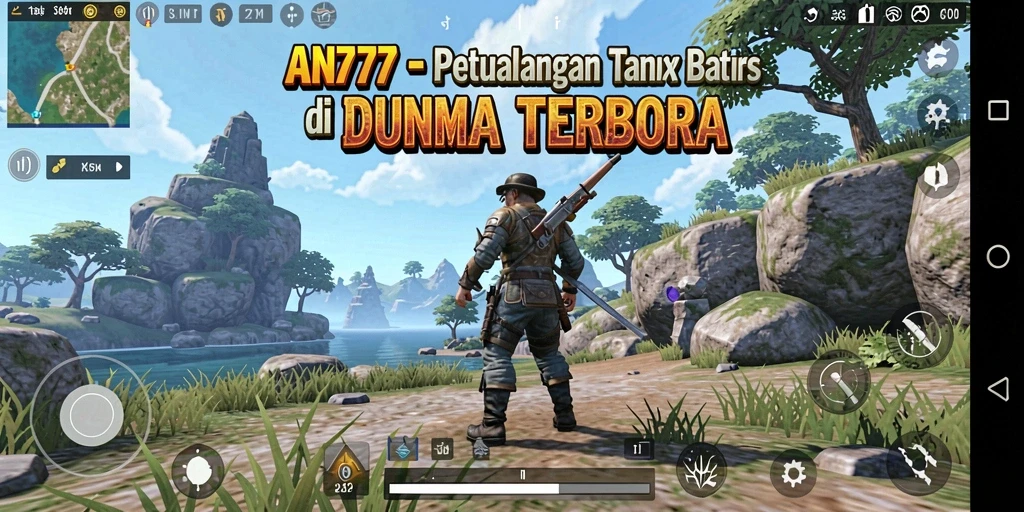 Tampilan gameplay <strong>AN777</strong> dalam dunia terbuka yang luas.