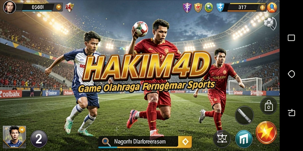 Tampilan screenshot HAKIM4D menunjukkan aksi seru dalam permainan olahraga.
