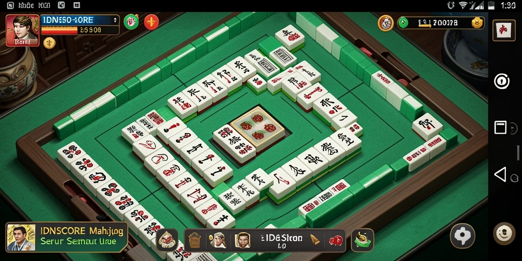 Tampilan gameplay Mahjong yang menarik dari IDNSCORE.