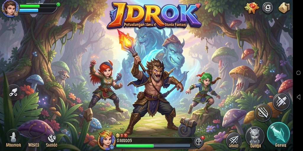 Gameplay seru dalam dunia fantasi IDROK.
