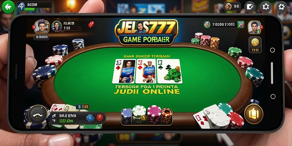 Screenshot JELAS777 menampilkan gameplay seru dalam permainan Poker.