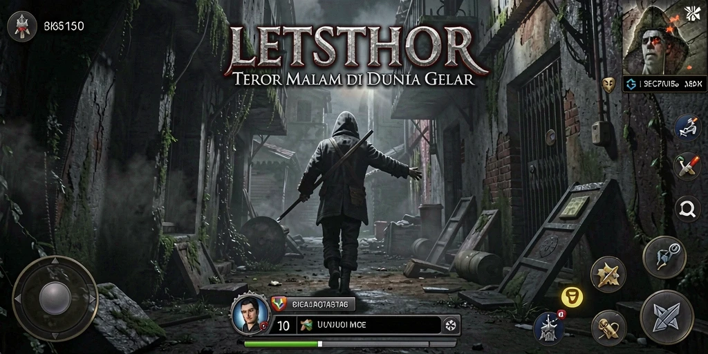 Gameplay LETSTHOR yang menegangkan dan seram saat malam mendekat.