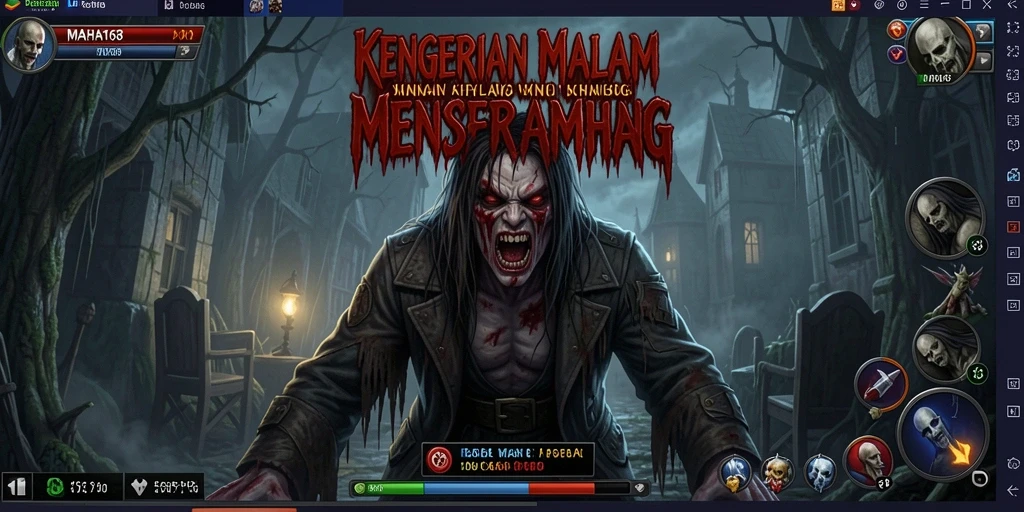 Gameplay seram dengan atmosfer mencekam di MAHA168.