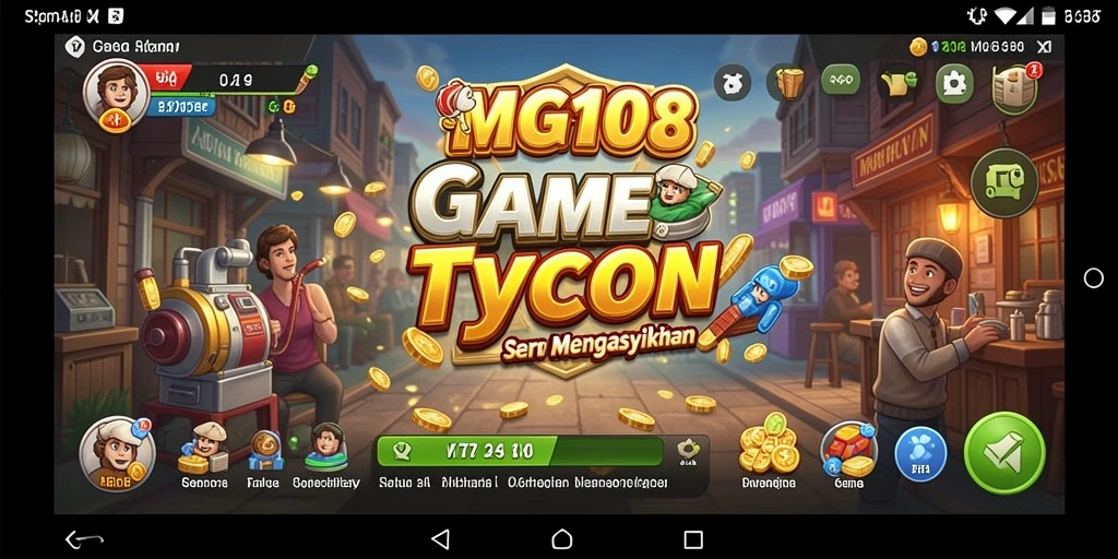 Tangkapan layar game MG108 menunjukkan strategi bisnis yang menarik.