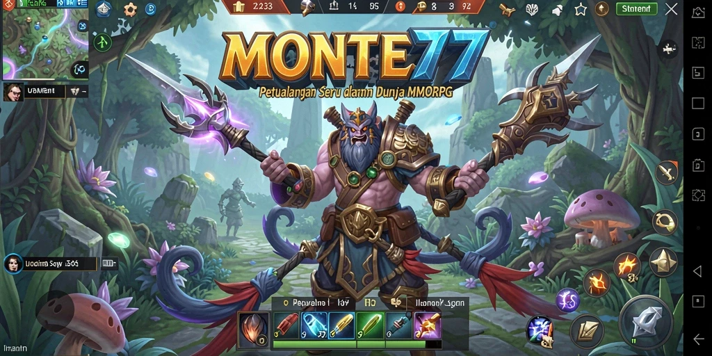 Tampilan gameplay seru di dunia <strong>MONTE77</strong> yang luas.