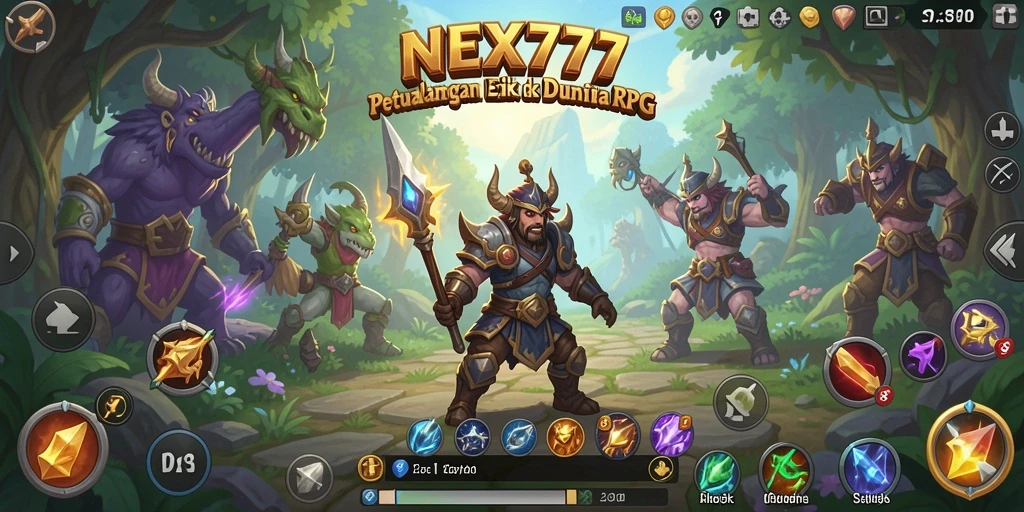 Gameplay epik dalam dunia NEX777 yang memukau.