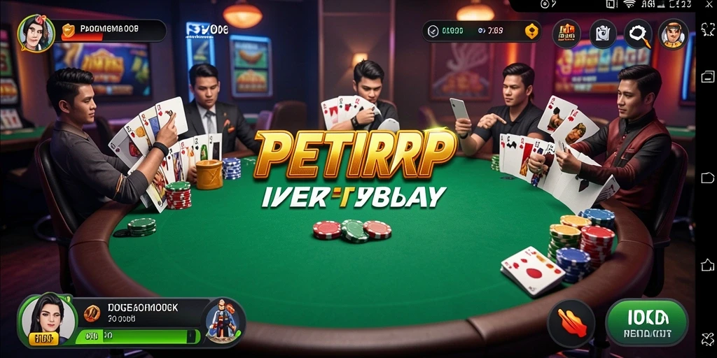 Tampilan menarik dari gameplay Poker di PETIRRP.
