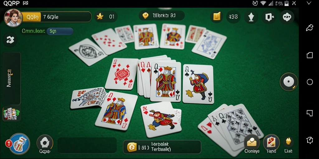 Tampilan gameplay Gaple yang menegangkan dan interaktif dalam QQRP.