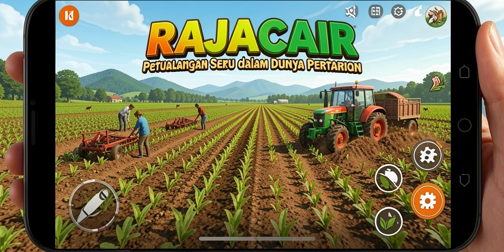 Tampilan gameplay menarik dalam <strong>RAJACAIR</strong> yang menunjukkan aktivitas bertani.