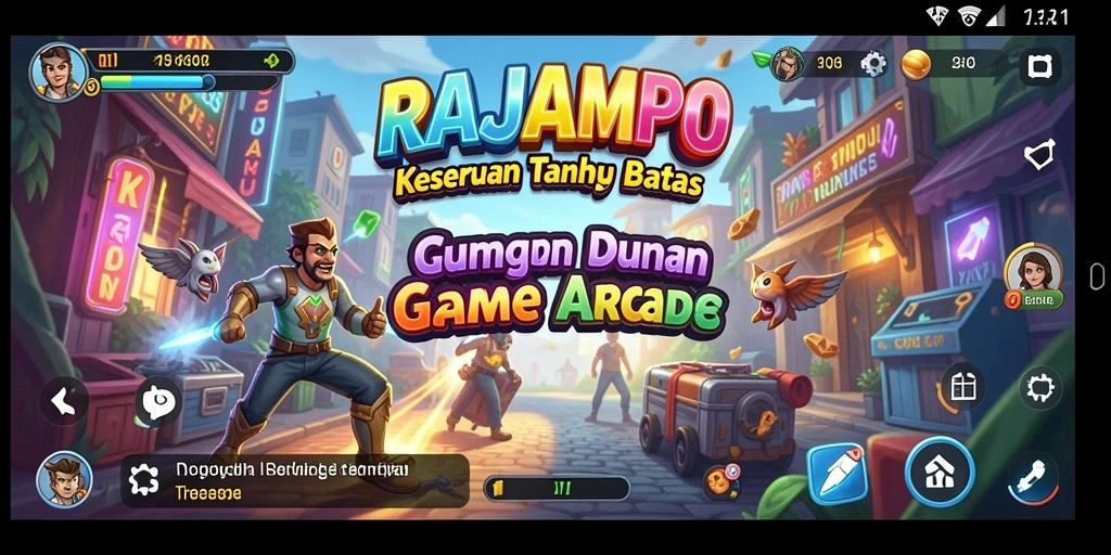 Screenshot gameplay RAJAMPO menampilkan aksi seru dalam game arcade.
