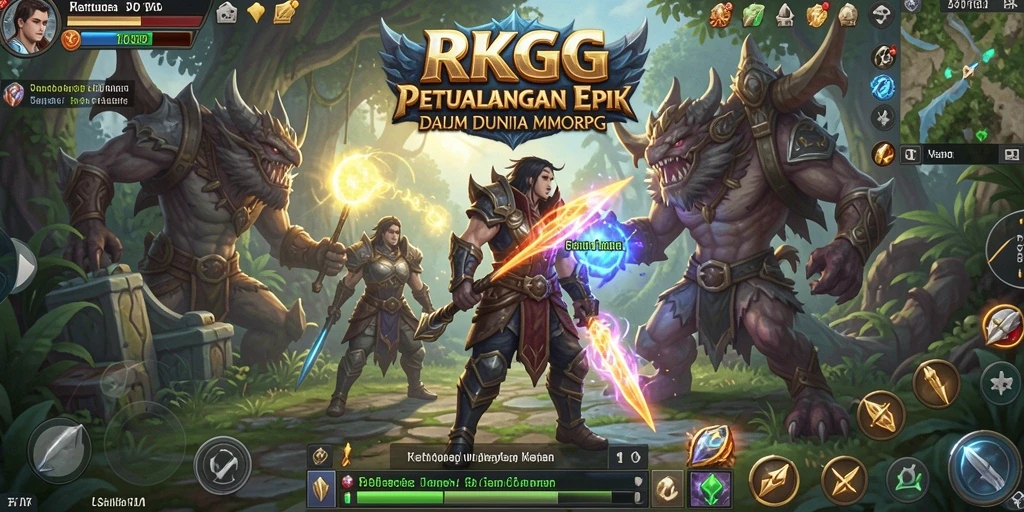 Tangkapan layar gameplay RKGG dengan aksi seru petualangan MMORPG.