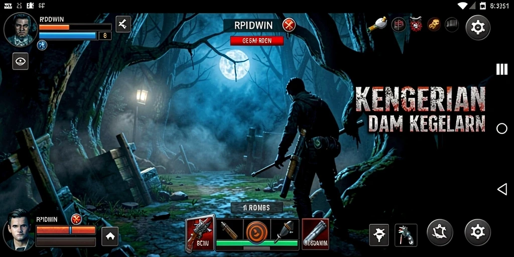 Screenshot RPIDWIN menampilkan suasana mencekam dan gameplay intens.