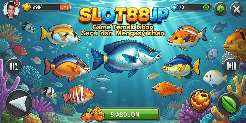 Tangkapan layar menampilkan aksi seru dalam permainan Tembak Ikan SLOT88JP.