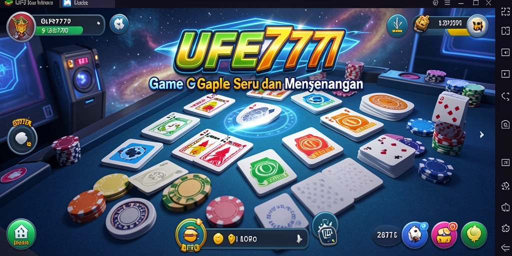 Screenshot utama UFO777 menampilkan gameplay seru Gaple.