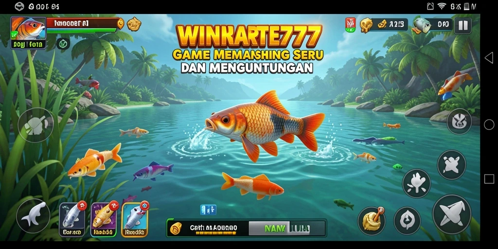 Gameplay WINRATE777 menampilkan adegan memancing yang menyenangkan dan menantang.